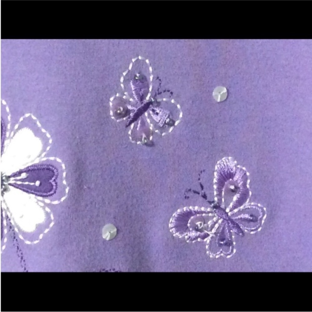 ALFRED DUNNER Purple Layered EMBROIDERED Top Size MEDIUM - Picture 4 of 11